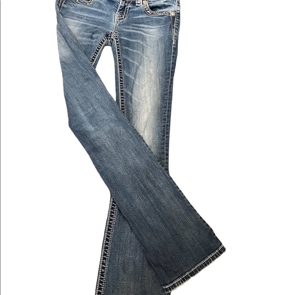 MISS ME BOOT cut Fleur de lis silver mesh-gold studs and crystal embellishment - Picture 7 of 14